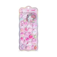 おしりシール ぷにぷに マシュマロシール ぷくぷく 立体 3D シール帳 うさぎ