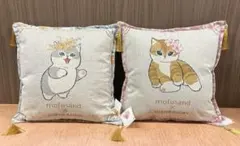 mofusandモフサンド×日比谷花壇 ゴブラン織クッション 春 2種セット