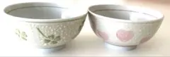 茶碗　2個セット　ハート　クローバーのサムネイル