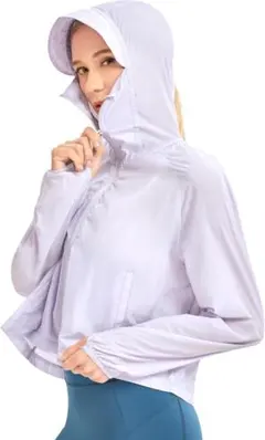 ラッシュガード レディース UVカット 薄手 長袖 Lサイズ 日焼け対策