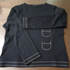 黒　ステッチプルオーバー　　　　日本製　綿