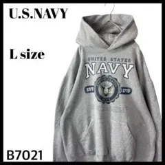 USA製 U.S.NAVY アメリカ海軍 パーカー フーディー エンブレム L