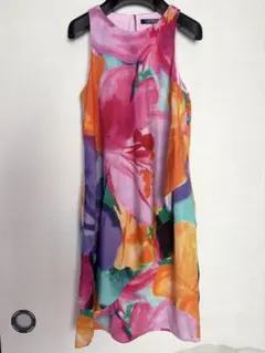 LAUREN RALPH LAUREN フラワープリント ノースリーブワンピース