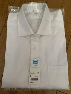 【新品未使用】UNIQLO ユニクロ ドライイージーケアドビーシャツL 白 半袖