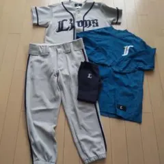 ライオンズベースボールスクール ユニフォームセット JL、グラウンドコートS Sサイズ ライオンズベースボールスクール グラウンドコート グラコン
