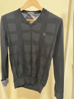 BLACK LABEL チェック柄ニットセーター Mサイズ