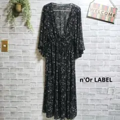 n'Or LABEL ロングカーディガン 美品 花柄 袖フレア 大人可愛い Fのサムネイル