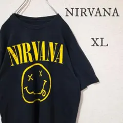 【希少XL】ニルヴァーナ センターロゴ スマイル Tシャツ ゆるだぼ ブラックのサムネイル