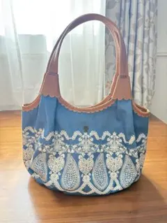 Anna Sui 刺繍デニムトートバッグ