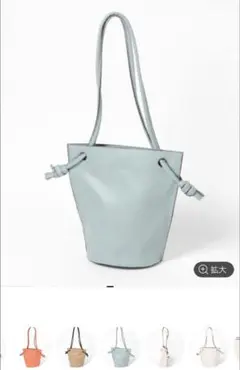 ライトブルー バケットバッグ ハンドバッグのサムネイル
