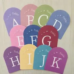 パール付　テーブルナンバー　A〜K 11枚