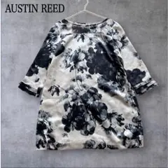 【美品】AUSTIN REED 花柄 シアー チュニック 七分袖 サテン 40のサムネイル