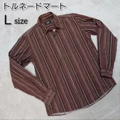 TORNADO MART/ トルネードマート ストライプ長袖シャツ Size:Lのサムネイル