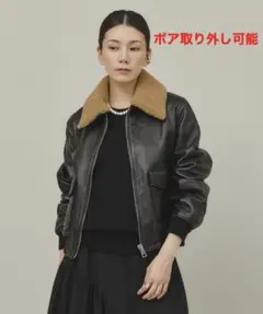 Curensology×GELLI 別注コンパクトレザーブルゾン　羊革