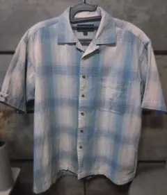 【値下げ】90s 開襟シャツ　オンブレチェック