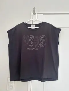 美品✧*。The BEATLES 刺繍 Tシャツ チャコールグレーのサムネイル