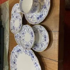 ナルミの青い花柄 陶磁器 食器セット