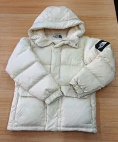 ◆THE NORTH FACE フード付きダウンジャケット S/90 アイボリー
