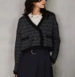 ＊美品＊BARNYARDSTORM ツイードライクニットジャケット　セレモニー