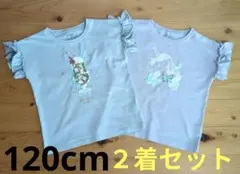 GLOBAL WORK スパンコールTシャツ 120 2着セット売りのサムネイル