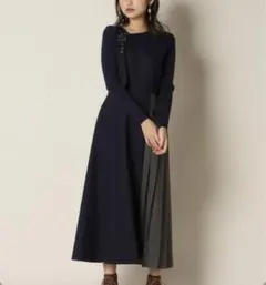 新品未使用 REDYAZEL ワンショルデザイン ワンピース ネイビー 無地