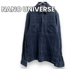 ナノユニバース チェックシャツ 長袖