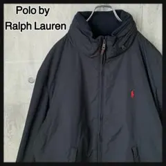 486c【希少3XLサイズ】ポロバイラルフローレン 刺繡ロゴ スウィングトップ