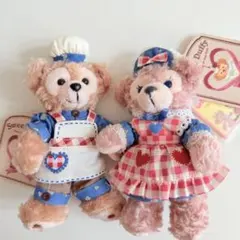 【タグ付き】ダッフィー　バレンタイン 2014 ぬいぐるみバッジ