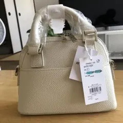 【週末値下げ】AZUL BY MOUSSY ダブルジッパーミニバッグ　アイボリー