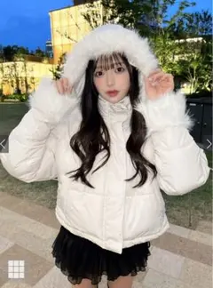 GRL マルチWay フード付 ファーダウンジャケット kd81