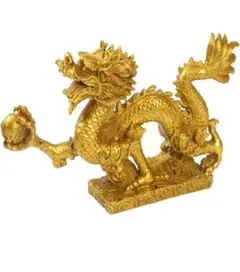 【週末Sale!】金色のドラゴン置物 高さ11.5cm 金運UP 中華 装飾