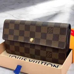 美品✨️ルイヴィトン　ダミエ　エベヌ　ポルトフォイユ　サラ　長財布　カード10枚