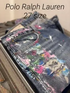 美品☆Polo Ralph Laurenペイント加工ダメージデニム