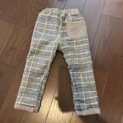 新品　リバーシブル　チェック柄とキルティングパンツ　ズボン