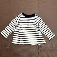 petit main ボーダー 長袖カットソー 90cm プティプラ 保育園着