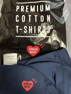 ヒューマンメイド　パックTシャツ ネイビー　サイズS 1枚　赤ハートのサムネイル