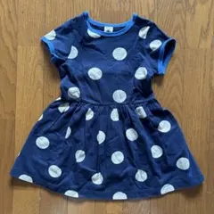 【Petit Bateau】ドット柄 半袖ワンピース 4ans/104cm
