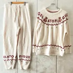 ジェラートピケHOLIDAYクマ柄ノルディックジャガードプルオーバー＆パンツ