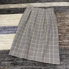 クチュールブローチ　チェックスカート　サイズ40
