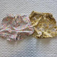 petit main 花柄フリルショートパンツ　90