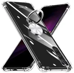 Xperia 10 IV クリアケース リング付き TPU 透明 耐衝撃