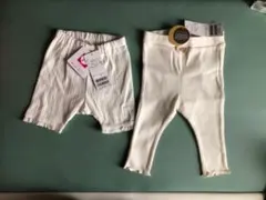 新品タグ付き petit main ホワイト 白 レギンス パンツ
