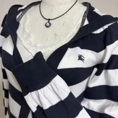 BURBERRY BLUE LABEL ボーダーカーディガン 38のサムネイル