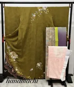 豪華袋帯　振り袖　フルセット　別誂長襦袢　辻ヶ花　金彩　刺繍入　金通し　778