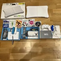 wii本体+Wiiリモコン2個+Wiiボード+ソフト６本+HDMIコンバータ