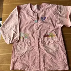 ピンク チェック柄 スモック　保育士