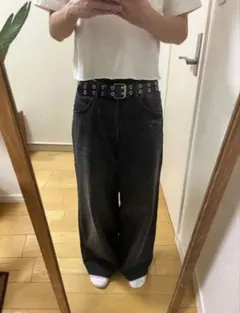 【ZARA】エクストラバギーフィットジーンズ　ブラック　JP29