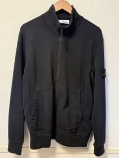 STONE ISLAND ブラック フルジップ スウェット