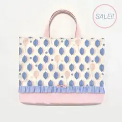 ◆在庫処分均一SALE‼︎◆［ハンドメイド］レッスンバッグ▶︎ブルーレモン