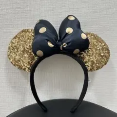 【値下げ交渉OK】ディズニー　カチューシャ ゴールド　ドット